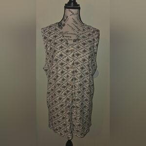 Vintage Maggie Lawrence Sleeveless Vest Tunic Button Top Sz Large Maternity?